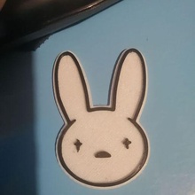 bad bunny logo badbunny music trap 3d print model - Mito3D