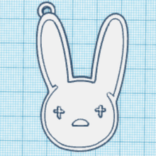 bad bunny logo fashion 3d print model - Mito3D