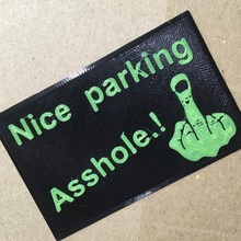 bad parking business card art lammesky funny sign note stupid people 3d print model - Mito3D