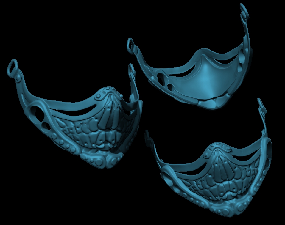 bad tooth mask teeth mad smile cruel supported human face scary 3D print model - Mito3D