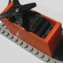 badbrick - tower pro sg5010 servo brick top mount gadget in der Robotik nützlich Teil motor lego Halter Ziegel montieren 3d print model - Mito3D