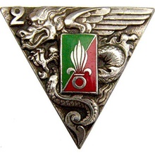 badge 2 rep foreign legion army parachutist military corsica calvi elite troops 3d print model - Mito3D