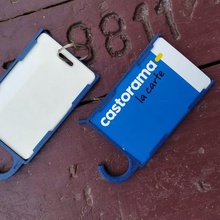 badge holder credit card integrated hook tool cardholder card-holder badge-holder map bank door covid covid19 coronavirus stopcovid 3d print model - Mito3D
