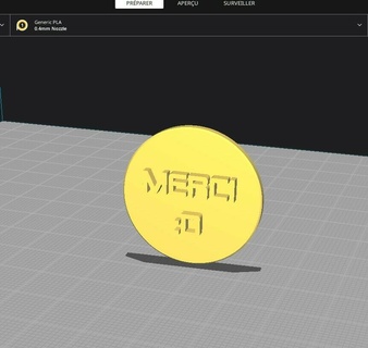 badge merci pi ce jeton 3d print model - Mito3D