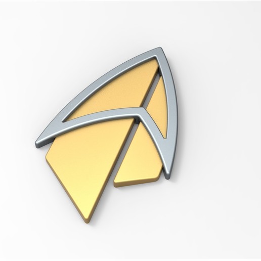 insignia de picard star trek varios estrella película prop la réplica cosplay juguete pin emblema impresión imprimible 3D print model - Mito3D