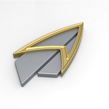distintivo di star trek picard versione 2 vari startrekpicard cosplay replica giocattolo stampabile stampa il logo emblema pin badge startrek 3d print model - Mito3D