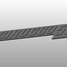 distintivo vw scirocco 53 mk1 gt monogramma berg tazza logo anagama vr6 20v 16v 3d print model - Mito3D