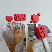 bag clip interchangeable heads valentine's day edition food heart love peg seal storage clamp chip plastic valentine clips chips snack fries snacks sealing 3d print model - Mito3D
