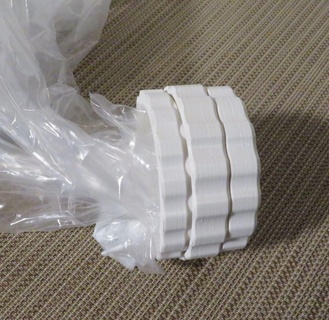 bag closure 50 mouth 4 pieces screw cap heliox stopper 3d print model - Mito3D