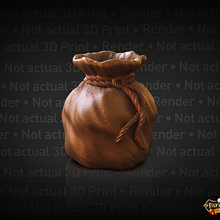 sacchetto tenendo dado prigione supporto gratuito dicejail dice jail bagofholding bag of holding fatesend fates end support free supports rpg role playing games dnd dungeons and dragons tavolo tabletop 3d print model - Mito3D