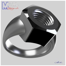 bague-ecrou gioielli anelli anello bijoux bijou 3d print model - Mito3D