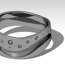 bague 2 jewelry 3d print model - Mito3D