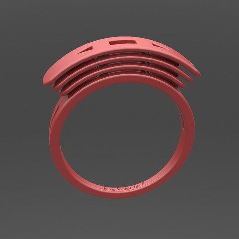 bague feuillete jewelry 3D print model - Mito3D
