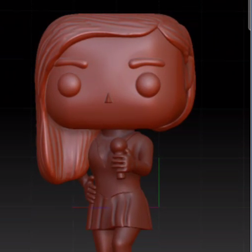 bailarina funko Arte figura dama chica cocina iluminado musica artista cantante 3D print model - Mito3D