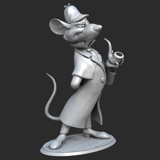 baker street detective basil mouse basil mouse cops mice sherlock holmes baker detective  3d print model - Mito3D