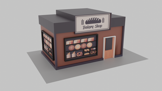 Bäckerei Geschäft 3d print model - Mito3D