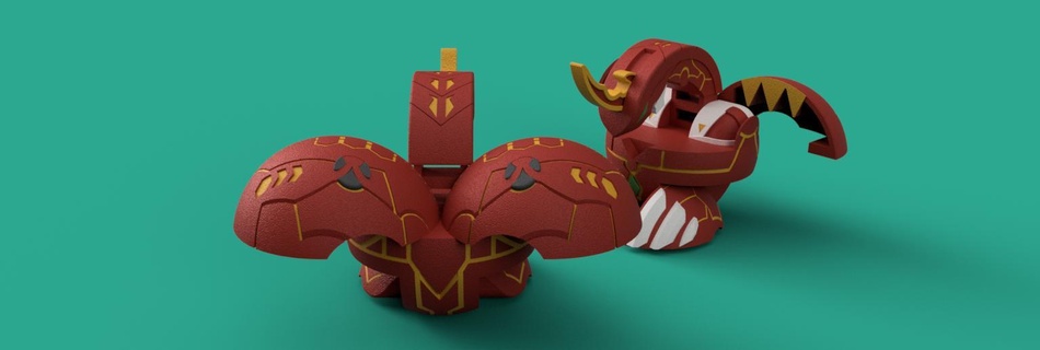 bakugan infinito maximus dragonoide juego bakuganstl drago 3d print model - Mito3D
