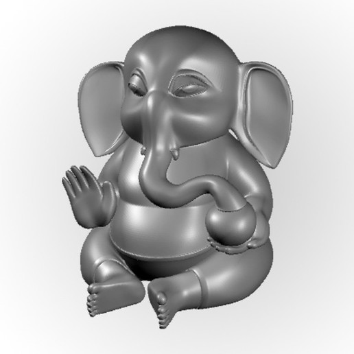 bala ganesh art ganapati god statue indian hindhu's child elephant face 3D print model - Mito3D