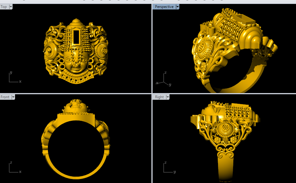 Balaji anel 3D print model - Mito3D
