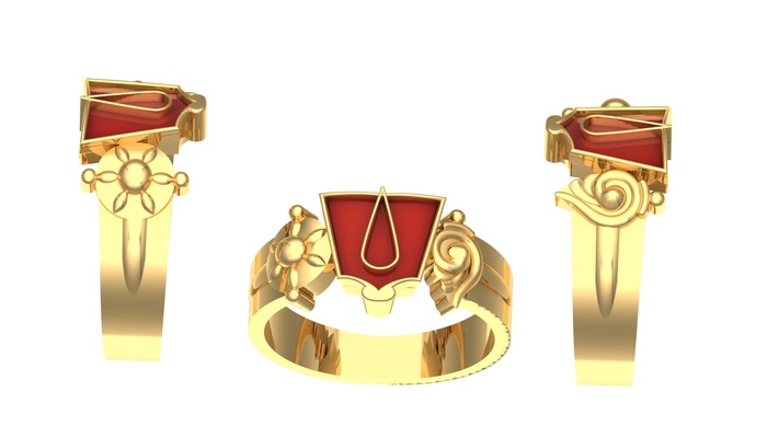 balaji ring 3d schmuck silber gold ringe herr tirupati thirupathi vishnu krishna perumal narayana hari janardhana madhava govinda kesava vaikuntha 3d print model - Mito3D