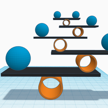 equilibrio palla fisica scienza scrivania arredamento 3d print model - Mito3D