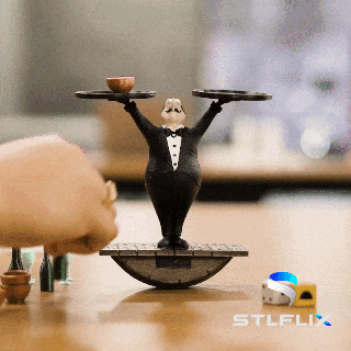 balance butler waiter family game 3d print model - Mito3D