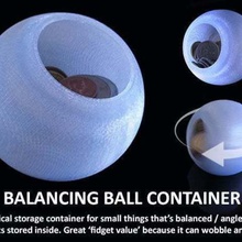 balancing ball container home containers workshop wobbly wobbling unique storage spinning spin simple rings present practical office novelty money box kitchen jewellery jar household holder gift functional function fun fidget easy deigner clever christmas birthday balance 3d print model - Mito3D