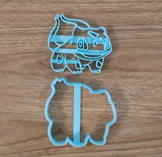 balbasaur pok mon pok mon balbasaur cutting cookie stamp  3d print model - Mito3D