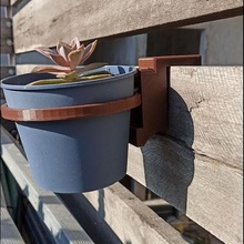 balcony pot stand n10 support hang mount wall railing terrace outside petg 3d print model - Mito3D