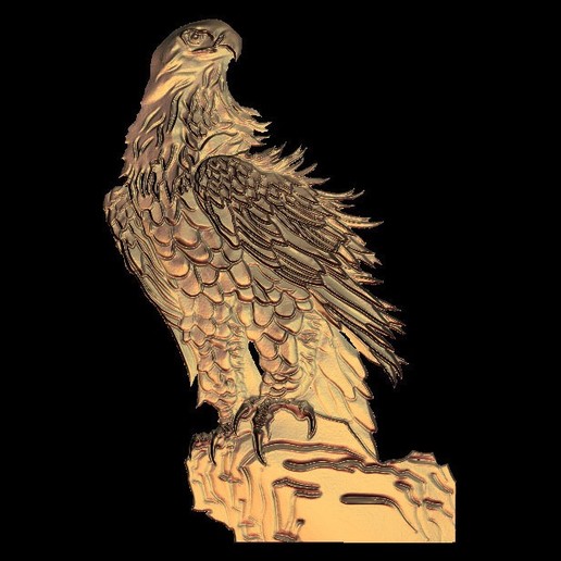 bald eagle art 3D print model - Mito3D
