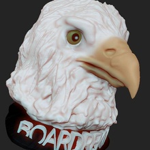calvo águila kartal cabeza 3d print model - Mito3D