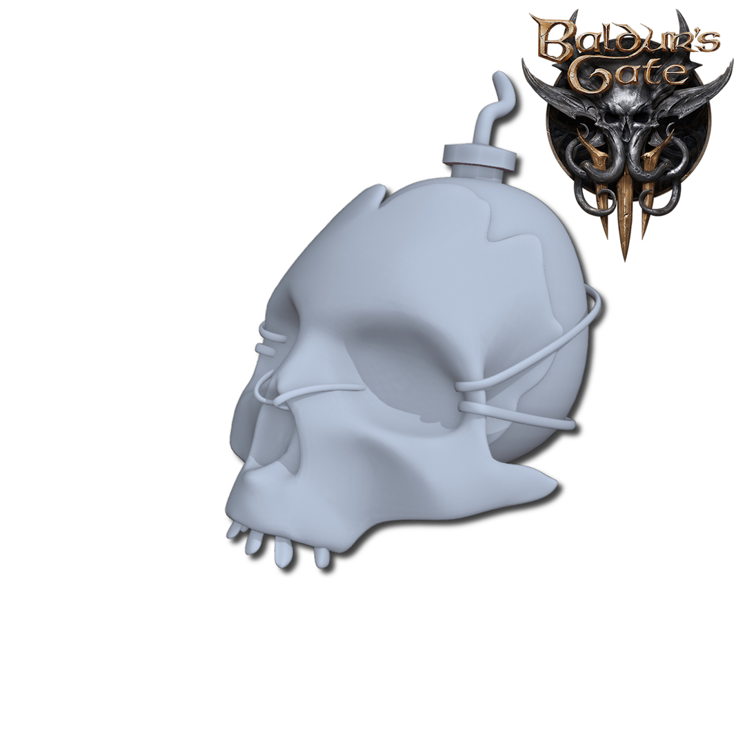 baldur 39 s cancello 3 bomba mano ortone cosplay baldurgate corna corno baldursgate baldursgate3 baldurgate3 spazzola baldure balduregate portalame cancelli balduregate3 balduresgates3 stl 3D print model - Mito3D