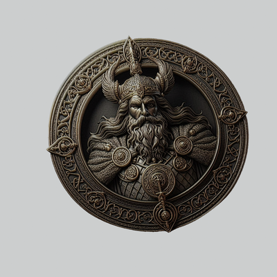 baldur nórdico mitología dios medallón arte thor odin colgante pendiente 3d print model - Mito3D