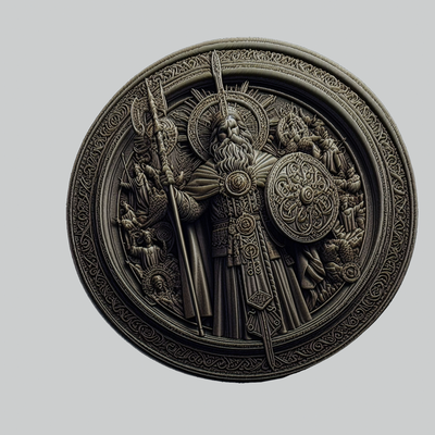 baldur norse mythology god medallion art locket thor odin pendant 3d print model - Mito3D