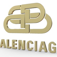 balenciaga logo moda trend şık aksesuarlar lüks sembol modelleri stil amblemi karakter mağaza dükkanı model tasarım giyim marka butik kolye 3d print model - Mito3D