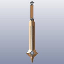 balin sword game lotr dwarf hobbit bilbo thorin dragon orc ron bal n gandalf elves galadriel baggins 3d print model - Mito3D