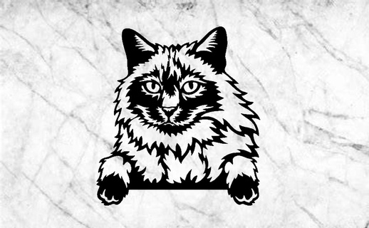 balinesa gato parede decoração mural mascote deco casa animal lua vegano tabela 3d print model - Mito3D
