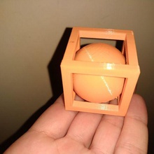 una bola en el cubo juego de juguete 3d print model - Mito3D