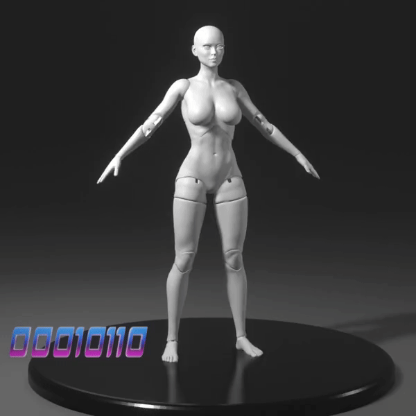 ball jointed doll bjd bola articulado boneca fêmea mulher menina 3D print model - Mito3D