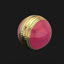 pelota joyería joya cricket ball gold diamonds jewellery 3d print model - Mito3D