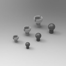 ball socket joints Kunst joint artikuliert Artikulation big lil-design 3d print model - Mito3D