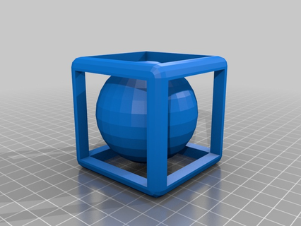palla gabbia 3d stampa 3d print model - Mito3D