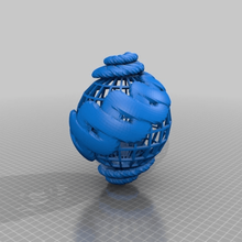 ball captured helix art math 3d print model - Mito3D