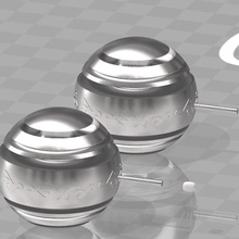 aretes de bola la joyería art el orbe mundo 3d print model - Mito3D