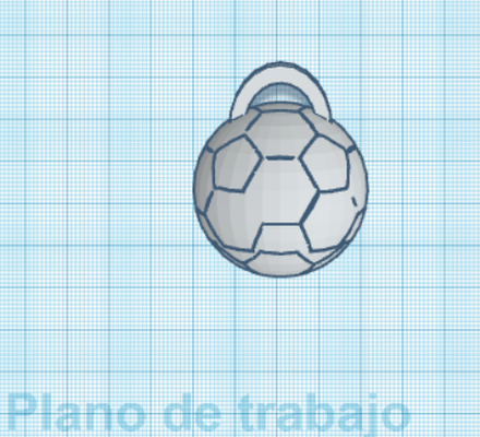 balle porte clés football réel madrid ftb futbol club barcelone messi cr7 3d print model - Mito3D