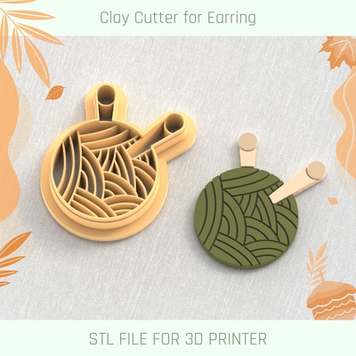 ball of thread polymer clay cutter tool jewellry stl autumn sweater flowerpot coffe cup candle 3d print model - Mito3D
