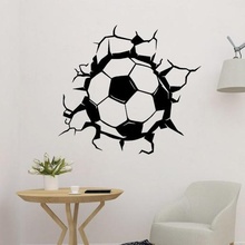 top yumruklu duvar Sanat dekor Futbol çatlaklar çatlamak dekorasyon 2d 3d print model - Mito3D