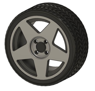 ball rim b10 tire wheel car custom diecast slot rc 1 16 ford toy keychain rims wheels 3d print model - Mito3D
