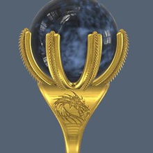 anillo de bola titular la joyería mármol 3d print model - Mito3D