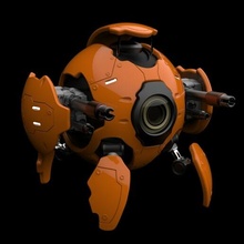 pelota rodar robot espacio transformador 3d print model - Mito3D